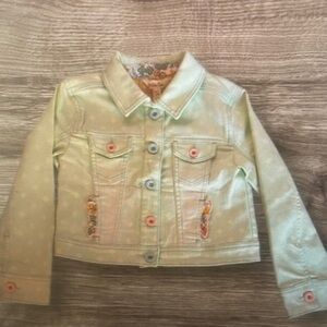 Kids Light Green Denim Jacket
